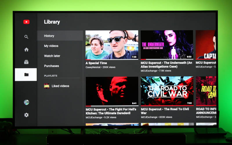 YouTube на Android TV