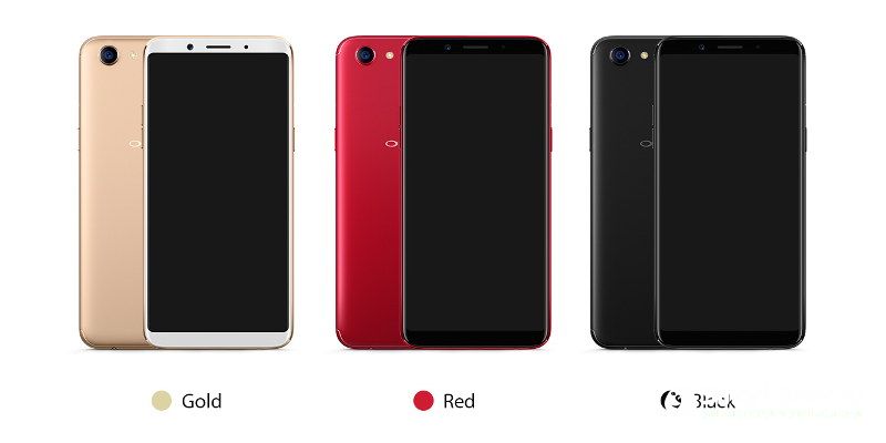 красные смартфоны Oppo F5