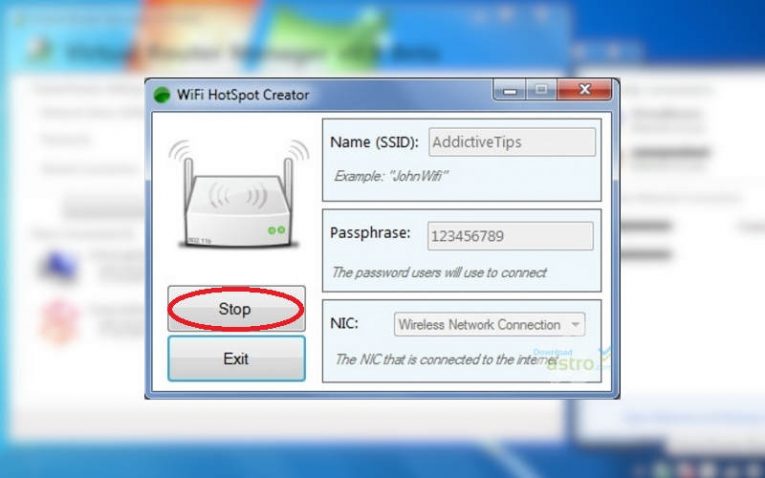 как раздать Интернет через WiFi с ноутбука с помощью WIFI Hotspot Creator