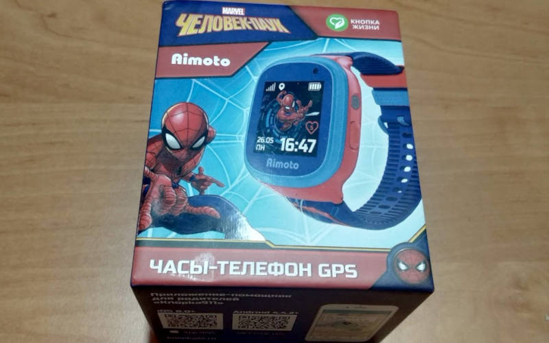 умные часы с GPS Aimoto Кнопка Жизни Человек-Паук
