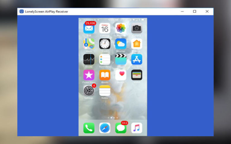 запись экрана на Айфоне в Windows LonelyScreen AirPlay Receiver